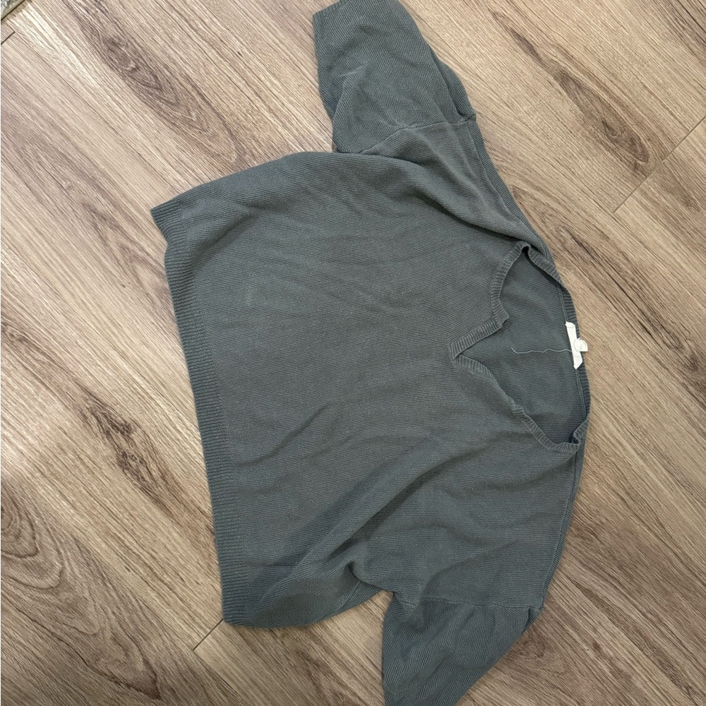 Gray V-Neck Sweater